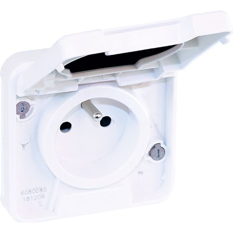 Prise courant 2P+T composable IP55 - OXXO Blanc