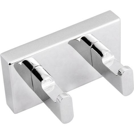 PrimeMatik - Cintre double chromé pour salle de bain modèle Spool (1/5)