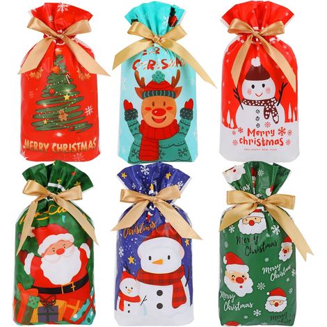 30pcs Sacs Cadeau Noël, Pochette et Sachet pour Bonbons Chocolats, Biscuits - Emballage pour Mariage, Anniversaire, Fête et Bonbonnières (1/5)