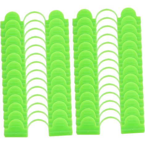 50 Clips de Fixation en Plastique Vert pour Film de Serrage, Double Tête, Installation Simple, de Jardinage et Abris Chauffés, Lot de 50 Pièces (1/5)