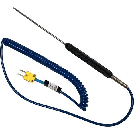 TECPEL Sonde de Température Thermocouple Type K TPK-03S - Sonde d'Immersion pour Mesure Générale (-50°C à 500°C) - Fabriqué à Taïwan (1/3)
