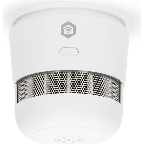 Nedis SmartLife Rauchmelder / Batteriebetrieben / Sensorlebensdauer: 10 Jahre / EN 14604 / Max. Batterie-Lebensdauer: 36 Monate / 85 dB / Weiss / 1 Stück
