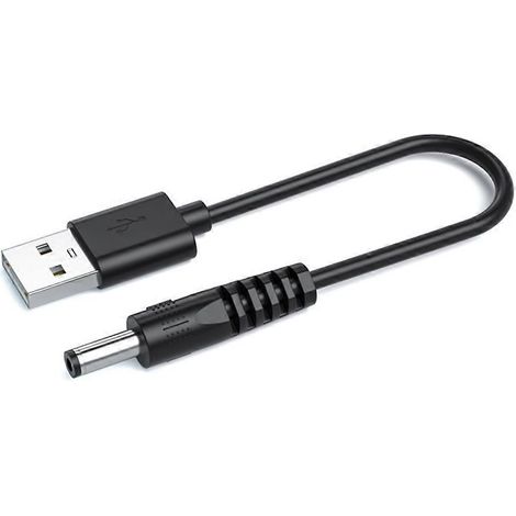 Câble USB vers DC Jack 5.5x2.1mm 50cm pour Chargeur 5V - Connecteur Alimentation (1/4)