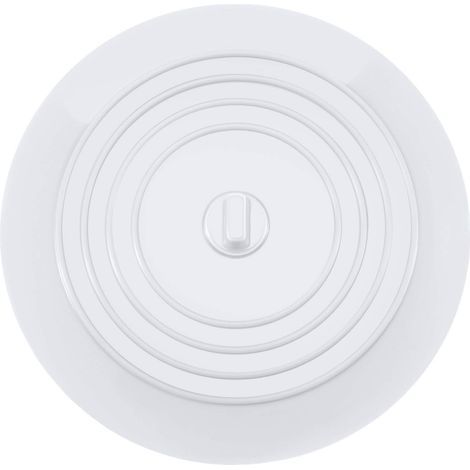 Bouchons pour Baignoire Silicone Bouchon d'évier Bouchon evier de cuisine 15,3 CM de diamètre pour Les Cuisines, Salles de Bains et Blanchisseries Bouchon de Vidange Universels (1 pcs, Blanc) (1/5)