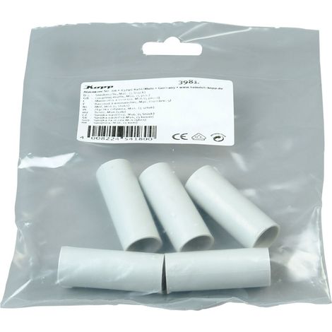 Steckmuffe für Stangenrohr M32, grau, 5 Stück Kabelrohr-Fittings