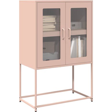 Highboard Rosa 68x39x107 cm Stahl