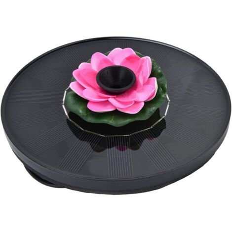 Pompe Solaire pour Fontaine et Nénuphar Mini Fontaine d'Eau Flottante pour Piscine, Étang, Jardin, Bains d'Oiseaux en Plein Air (Rose) (1/5)