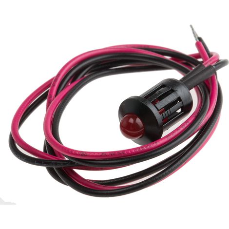 Voyant LED lumineux Rouge RS PRO, dia. 8mm, 2V c.c. ( Prix pour 1 )
