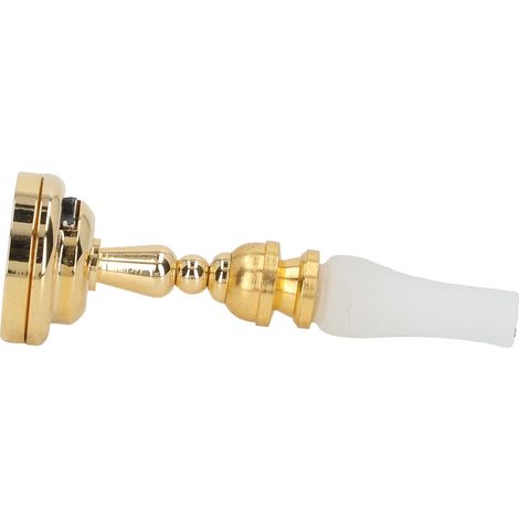Puppenhaus-Schreibtischlampe 1:12 Metall LED Realistische Mini-Retro-Tischlampe mit mattiertem Schirm zur Dekoration (1/5)
