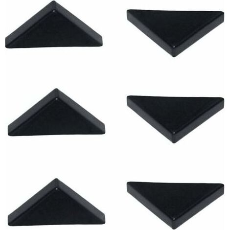 HOXILEELEO - angolo di copertura, nero, 6 mm per il bordo in vetro, specchi, piastrelle, angolo di copertura di forma tripla, 20 pezzi (1/5)