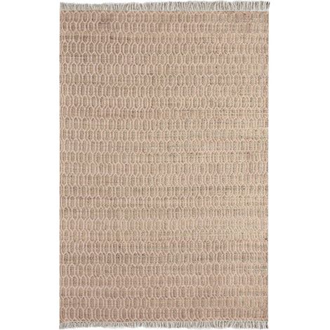 VIVARAISE - Tapis Priam en chanvre et coton - 120 x 180 cm - Beige (1/2)