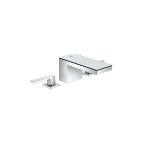 Mélongeur lavabo 70 3 trou s, bonde push-open chromée/miroir