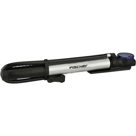 [NEUWERTIG] B-Ware Fischer Minipumpe Aluminium schwarz mit Manometer Autoventil 222g leicht kompakt (1/2)