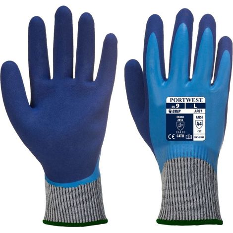 Guanti antitaglio Portwest LIQUID PRO HR CUT Blu 6