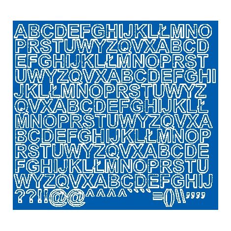 Lettere adesive autoadesive da 1,5 cm, blu opaco (1/2)