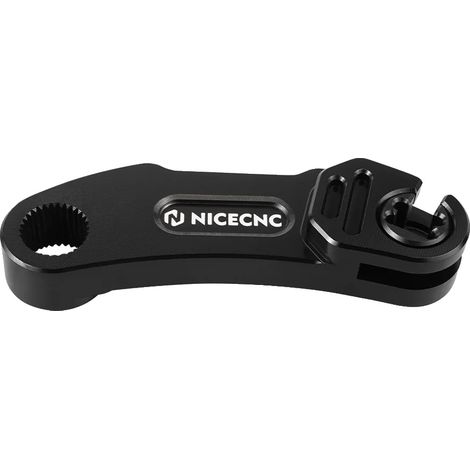 Conjunto de brazo de cable de embrague, aluminio macizo, mecanizado CNC, negro. (1/2)