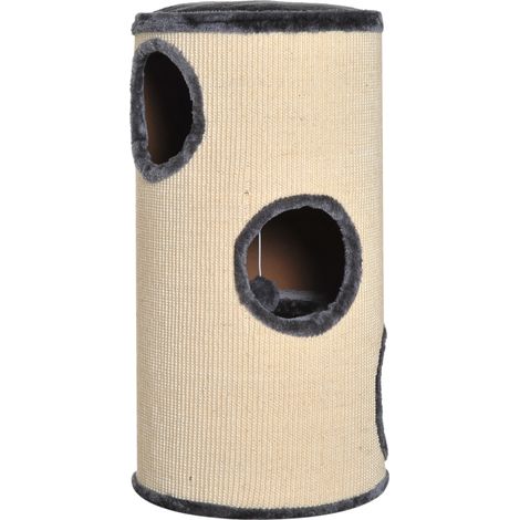 70cm Height Cat Post Tree Scratching Barrel Sisal Activity Center Condo Kitten Bed Scratcher Climbing Climber Play House Indoor Cats (1/5)
