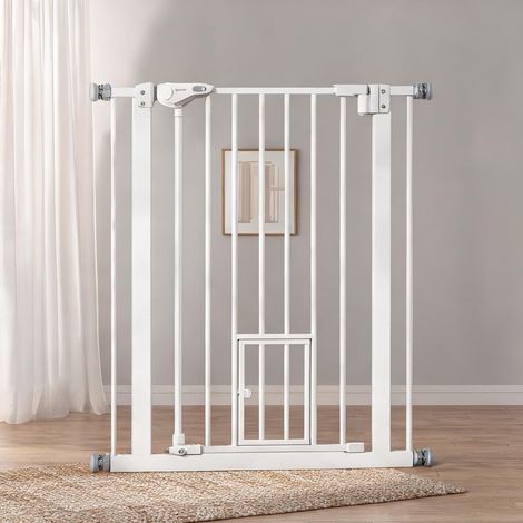 Barrière de sécurité pour animaux extensible avec clapet chat (1/5)