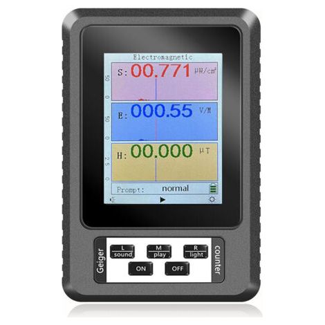 Détect de champ électromagnétique Portable, test de rayonnement, dosimètre, monit, compt EM (1/5)