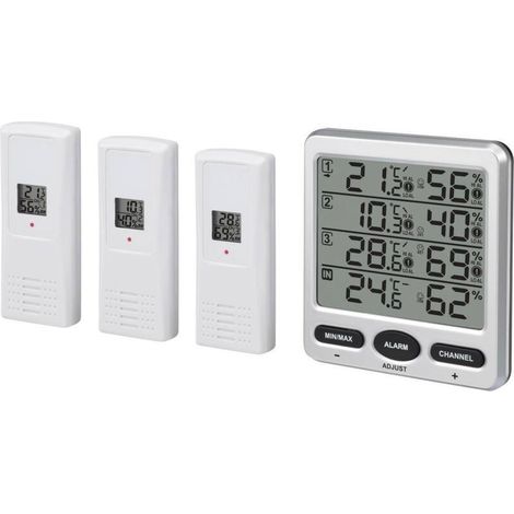 Thermo-hygromètre radiopiloté argent Y672281 (1/4)