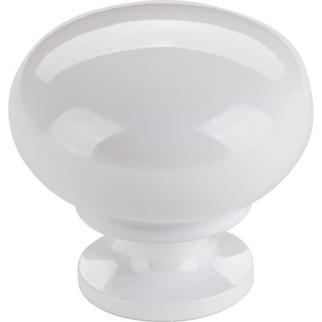 Möbelknopf OSCAR Ø 32,5 mm weiß glänzend (1/5)