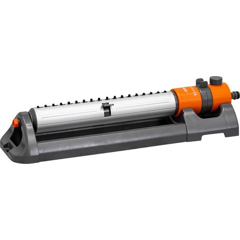 Arroseur oscillant RURIS OS345 - Arrosage gazon et potager jusqu'à 345 m² - 18 buses - Oscillation réglable 110° - Portée 16 m - ABS/POM/aluminium