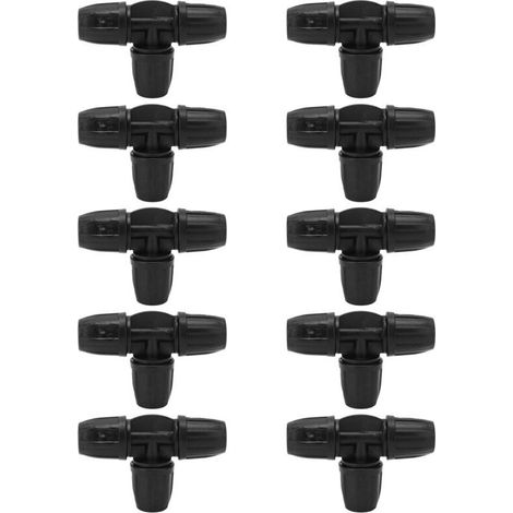 Raccords de tuyau cannelé pour irrigation goutte à goutte – Lot de 10 pièces 8/11 mm avec système de verrouillage sécurisé (1/5)