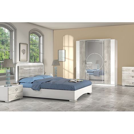 GOYA - Chambre Complète 140x190cm avec Commode