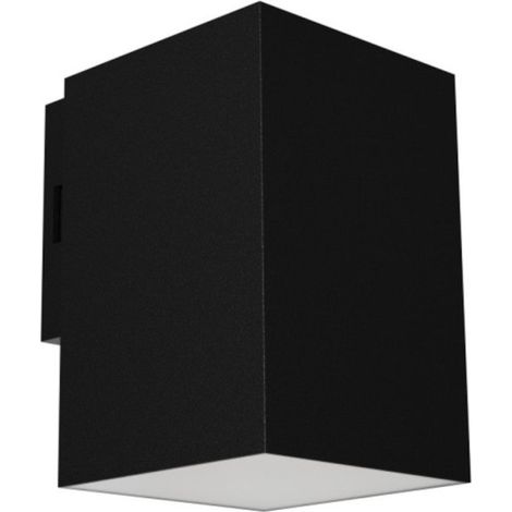 Applique moderno lampadari bartalini idor q1 led ip65 termoplastico monoemissione, finitura metallo nero
