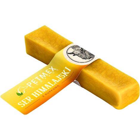 Golosina masticable natural para perros Queso del Himalaya con Cúrcuma Petmex tamaño M (1/2)