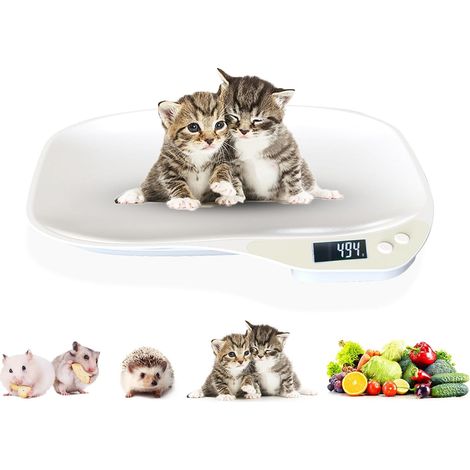 Filiyano-Mini balance pour animaux de compagnie, balance de cuisine numérique avec affichage LED, petite balance domestique portable pour chiens et (1/5)