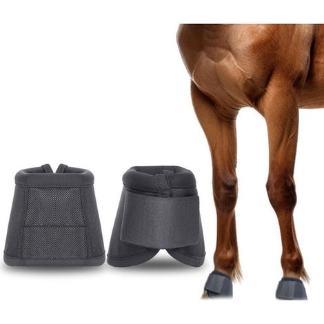 Breathable, lightweight, and anti-rotation horse boots durable ballistic boots black size L