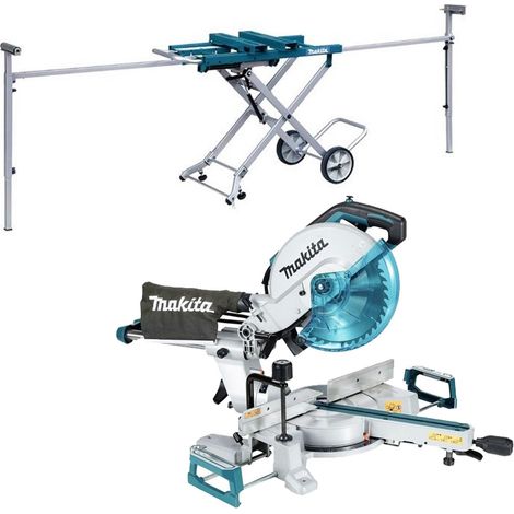 Makita LS1110F 240v 260mm 10"" Slide Compound Mitre Saw + DEAWST05 Leg Stand