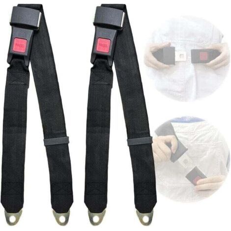 Lot de 2 ceintures de sécurité universelles réglables 2 points de harnais de sécurité réglables ceinture de sécurité simple double，Ceinture de sécurité adaptée aux personnes âgées et handicapées - noi