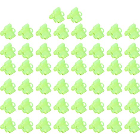 50 Schutzhüllen für Drillinge, fluoreszierend grüne Polyethylen-Sicherheitskappen (1/5)