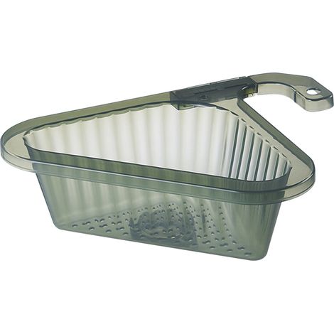 Panier Égouttoir - Égouttoir Filtrant Suspendu Multifonctionnel - Égouttoir d'Évier Triangulaire d'Angle - Filtre à Restes Alimentaires - 27,5 x 20,5 x 8 cm (1/2)