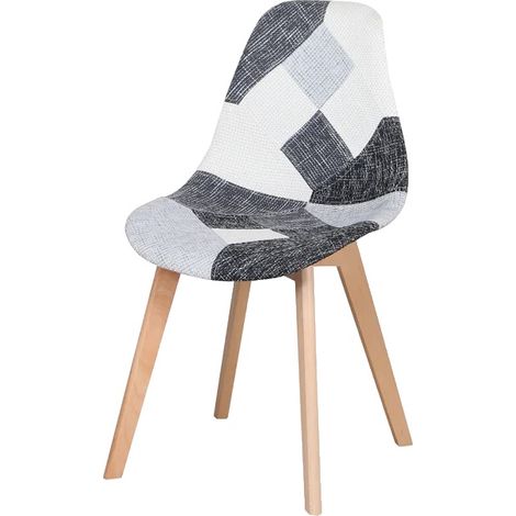 Sillas de comedor, diseño ergonómico, juego de 8, 8 piezas - Gris (1/2)