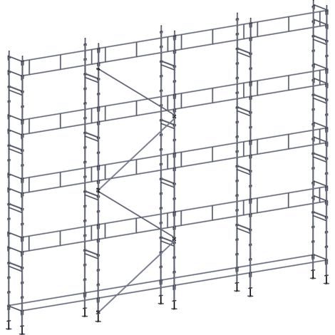 Echafaudage façadier 130 m² garde-corps