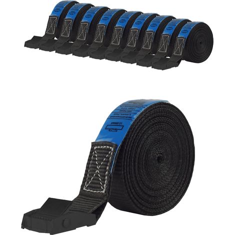 10x Profi Spanngurt Gurt Zurrgurt Klemmschloss Auto 1-tlg 5m 250 kg SCHWARZ (1/5)