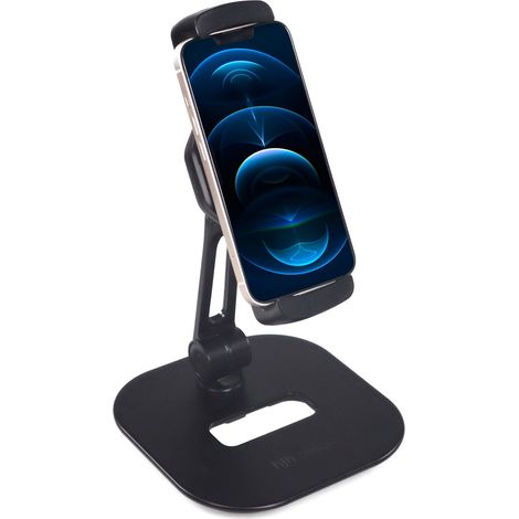 Handyhalterung / Tablethalterung FLEXMOBI IV Tischständer mit Handyklemme Metall schwarz hjh OFFICE (1/5)