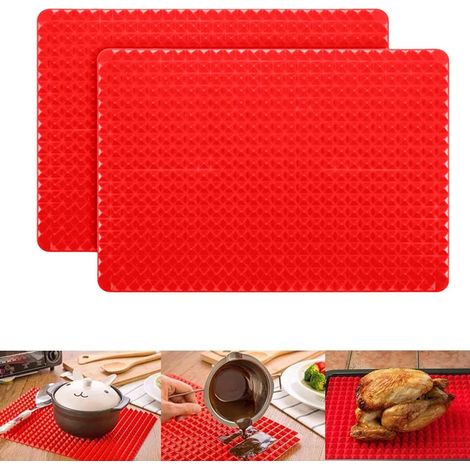 Filiyano-2 plaques de cuisson rondes, tapis de cuisson pour gril, tapis en silicone (1/5)