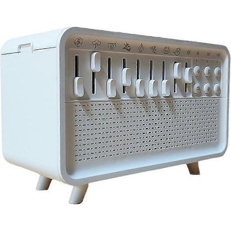 Bluetooth-Lautsprecher, Weißrauschen- und Aromadiffusor, Luftbefeuchter mit 8 Naturgeräuschgruppen (US-Stecker). (1/5)