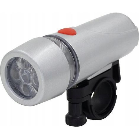 Luz LED delantera impermeable para bicicleta, 5 diodos (1/2)