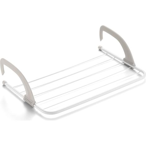 Étendoir Radiateur Et Balcon - 4 Mètres De Séchage - Acier Et Résine - Pliable Et Réglable - Intérieur Extérieur - 54,5 x 35 x 13,5 cm (1/5)