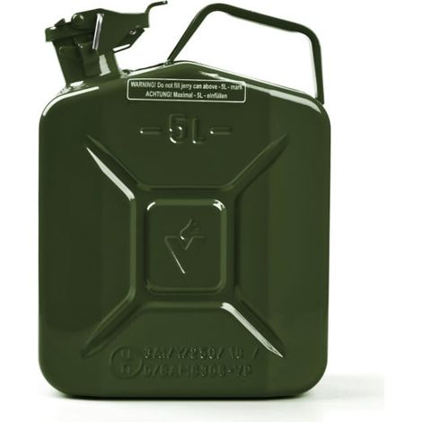 Valpro Benzinkanister 5 L Stahl oliv Reservekanister (1/3)