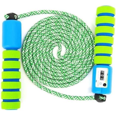 Corde à Sauter pour Enfant Crossfit, Fitness, Boxe, MMA, Adulte, Homme, Femme, Gym Brûler des Calories, Speed Rope,Vert (1/4)