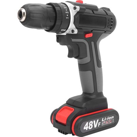 Tournevis électrique 2 vitesses, perceuse multifonction maison, mandrin 100-240V prise UE, coffret complet (1/5)