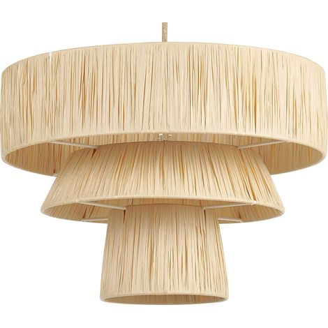 Lámpara de techo natural 180 cm yute pantalla texturizada japandi Chambo