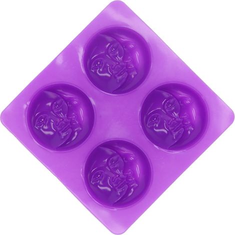 Stampo in silicone fai da te per sapone, a forma di luna, con 4 cavità, stampo fatto a mano per la casa e la cucina. (1/5)
