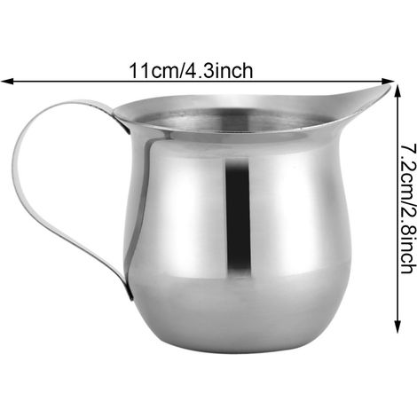 240 ml Mehrzweck-Milchkännchen aus Edelstahl zum Aufschäumen, Latte Art, Küchenbecher (1/5)